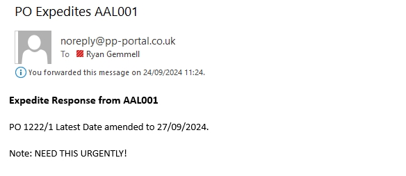 Expedite - Email Confirmation