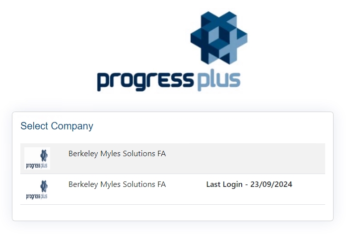 Portal - Company Select